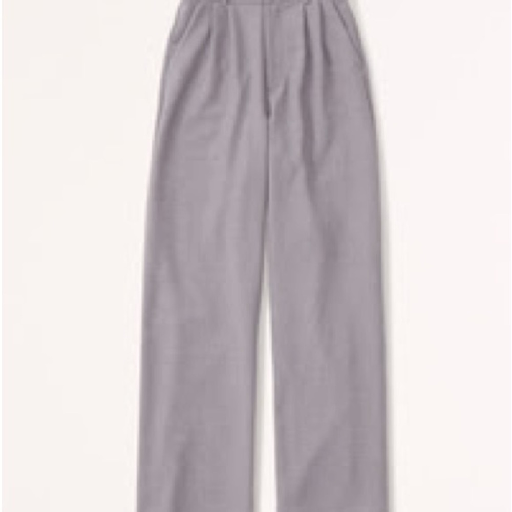 A&F Tailored Wide Leg Gray Women's Pants